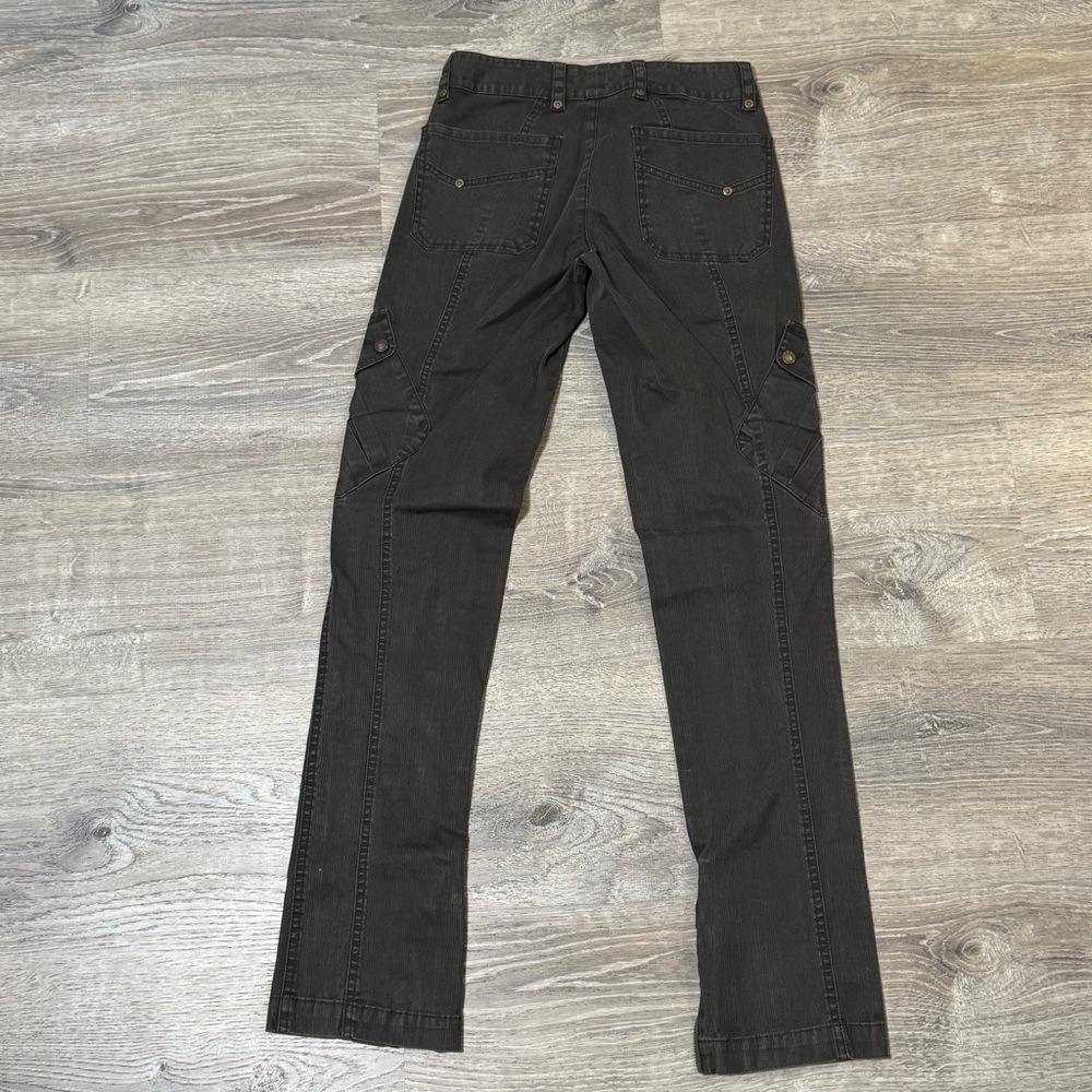 Peruvian Connection Cargo Pants Womens US 2 Slim Pima Ankle Zip - Picture 4 of 9